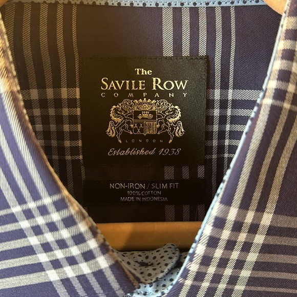 NWT The Savile Row Company Plaid Dress Shirt - Picture 3 of 5
